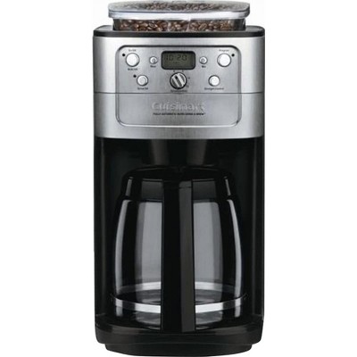 Cuisinart Grind & Brew 12 Cup Coffeemaker, Chrome, Factory Refurbished