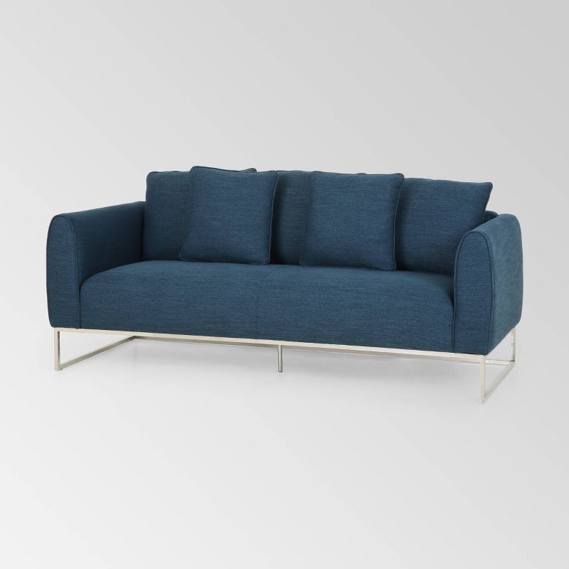 Canisbay Modern Sofa Navy Blue - Christopher Knight Home, 1 of 8