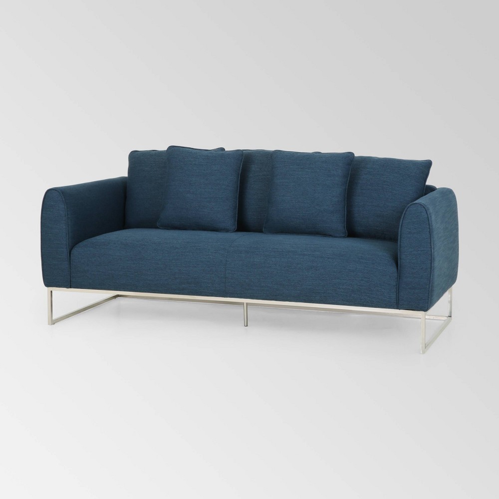 Canisbay Modern Sofa Navy Blue - Christopher Knight Home was $999.99 now $649.99 (35.0% off)