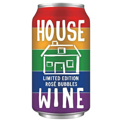 House Wine Rosé Bubbles Wine - 375ml Can