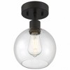 Access Lighting Port Nine 1 - Light Flush Mount in  Matte Black - 3 of 4