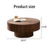 GDFStudio Elise Modern Wooden Round Coffee Table - 3 of 4