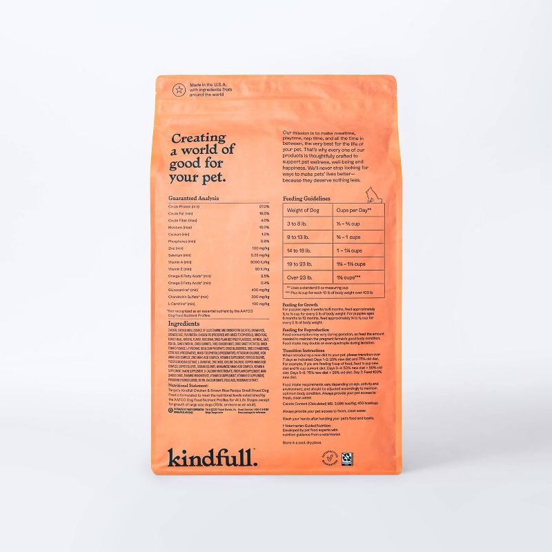 Chicken &#38; Brown Rice Recipe Small Breed Dry Dog Food - 13lbs - Kindfull&#8482;, 4 of 6