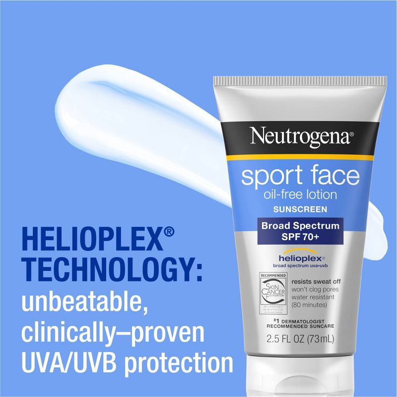 Neutrogena Ultimate Sport Sunscreen Face Lotion, SPF 70 - 2.5 fl oz, 6 of 11