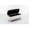 PAGED 18.5" H Storage Ottoman Modern Foot Stool Entryway Bench with Rubber Wood Legs and Soft Seat for Entryway, Bedroom - 2 of 4