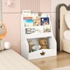 Tangkula Kids Bookshelf 4-Tier Wooden Bookcase Toy Storage Organizer Montessori Bookshelf - 4 of 4
