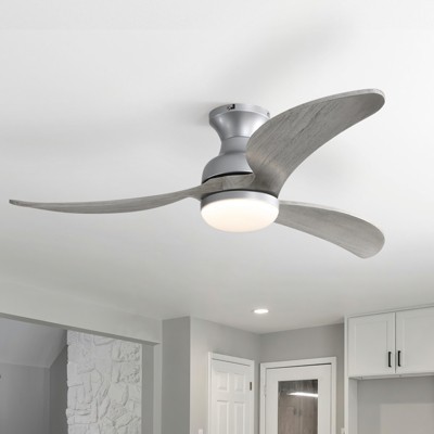 52 Inch High CFM Ceiling Fan with Lights 3 Wood Blades Smart Ceiling Fan with Remote and App Controls ETL Quiet DC Motor 6 Speed Timing