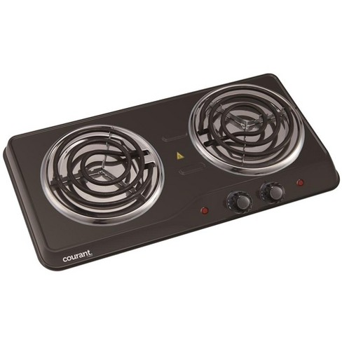 Proctor Silex Electric Double Burner Cooktop - Black