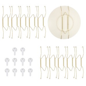 Unique Bargains Stainless Steel Invisible Wall U-shaped Plate Hangers with Traceless Nail 10 Pcs - 1 of 4