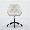 CAVINAS Velvet Home Office Chair, Home Desk Chair with Wheels, Upholstered Swivel Office Chair with Wide Backrest, Vanity Chairs, Computer Chair - 4 of 4