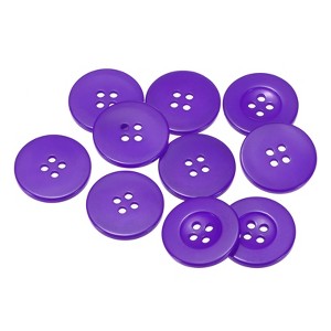 Unique Bargains Resin Snap Fastener Round Flat 4-Hole Sewing Buttons 10 Pcs - 1 of 4