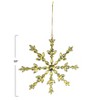 Storied Home Handmade Acrylic Jewel and Metal Snowflake Ornament, Gold Finish - 3 of 3