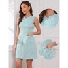 INSPIRE CHIC Women's Tweed Elegant Plaid Sleeveless Pockets Casual Work Midi Dresses - 2 of 4