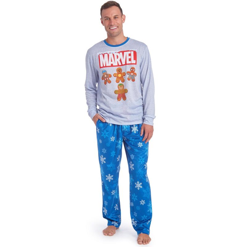 Marvel Spider-Man,Avengers Christmas Adult Pajama Shirt and Pants Sleep Set , 1 of 7