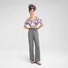 Women's Wide Shirred Waistband Straight Pants - Wild Fable™ - 2 of 4