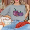 Simply Sage Market Women's Colorful Pumpkins Short Sleeve Garment Dyed Tee - 2 of 4