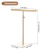 Unique Bargains Adjustable Height Stainless Steel Non-Fade T Bar Purse Holder 2 Pcs - 2 of 4