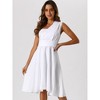 Allegra K Women's Sleeveless Fit and Flare Midi Dresses - 4 of 4