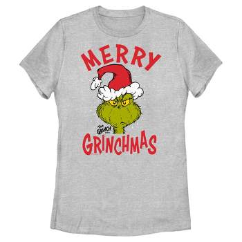 Dr. Seuss Christmas The Grinch You're a Mean One Portrait T-Shirt Target