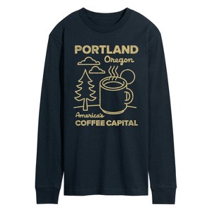 Men's - Instant Message - Portland Coffee Long Sleeve Graphic T-Shirt - 1 of 4