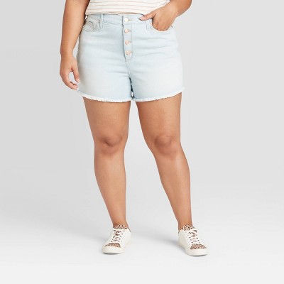 target plus size jean shorts