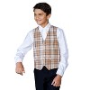 Gioberti Boy's Tweed Plaid Formal Suit Vest - 4 of 4
