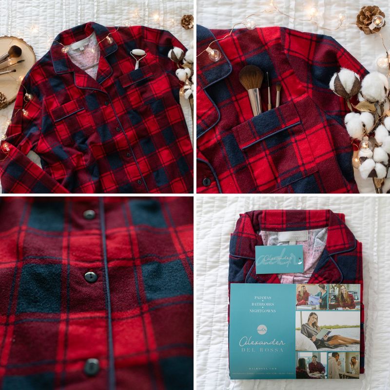Women's Soft Warm Flannel Sleep Shirt, Button Down Boyfriend Nightgown, 5 of 6