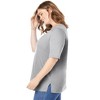 Woman Within Plus Size Perfect Elbow-Sleeve Square-Neck Tee - 4 of 4