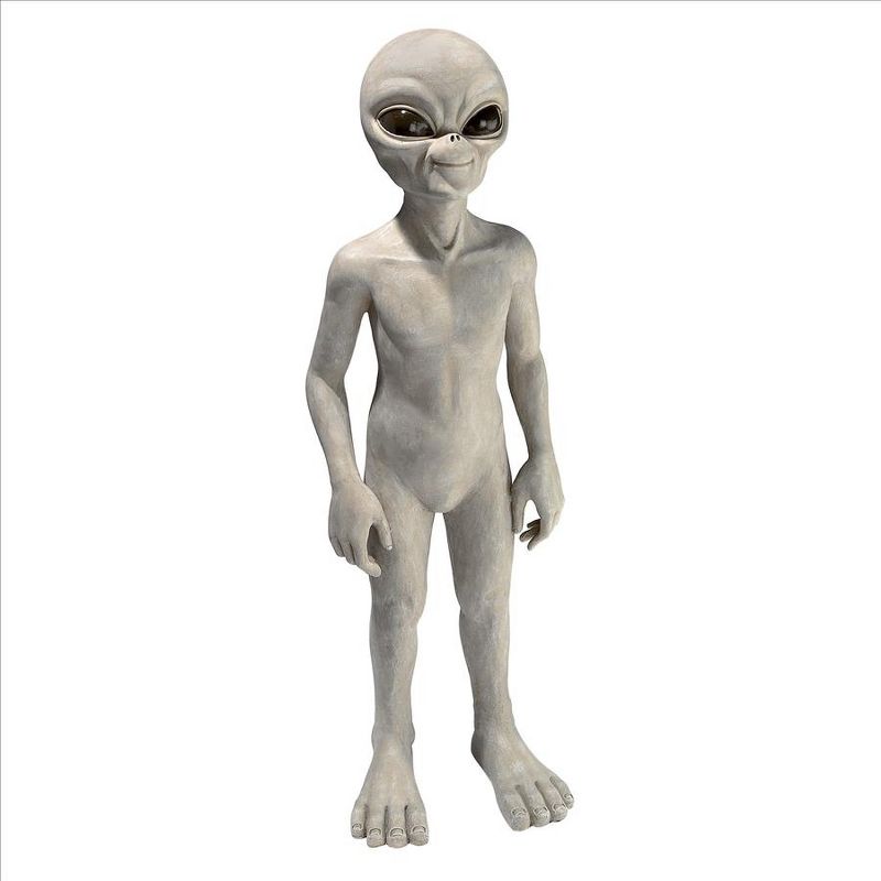 Design Toscano The Out-of-this-World Alien Extra Terrestrial Statue: Large, 2 of 6
