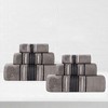 Zero Twist Cotton Solid and Jacquard Bathroom Towel Set by Blue Nile Mills - 2 of 4