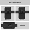 LUXMO Large Vertical Universal Dual Phone Slot Nylon Pouch w/ Credit Card Slot - Black - 4 of 4