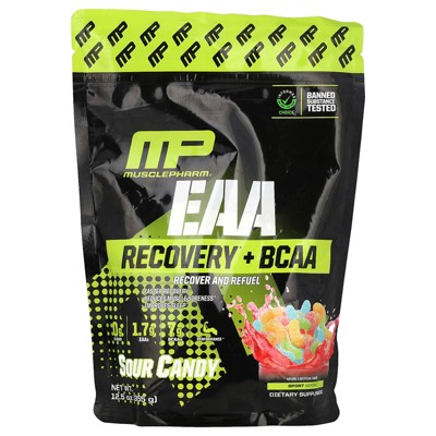 MusclePharm EAA Recovery + BCAA, Sour Candy, 12.5 oz (355 g)