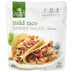 Simply Organic Mild Taco Simmer Sauce For Chicken, 8 oz - 1 of 2