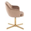 LumiSource Buena Swivel Accent Chair Chrome Gold/Brown Velvet - 2 of 4