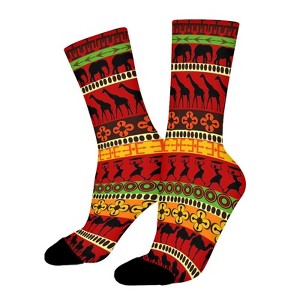 Women Printed Crew Socks Funny Funky Socks Soft Polyester Novelty Gifts for Artists Men - 1 of 1
