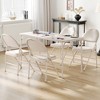 5-Piece Folding Table and Chairs Set, Portable Folding Table and Chairs Set of 5 with Metal Legs and Thicken Padded Cushion,for Dining Room,Camping - 2 of 4