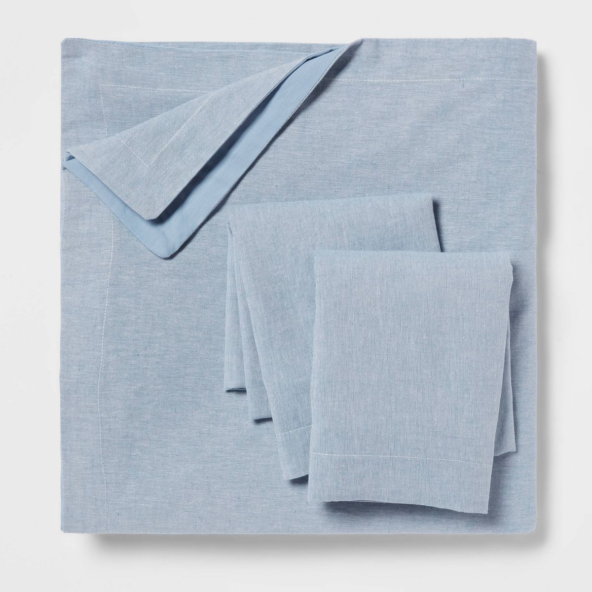 Cotton Linen Chambray Duvet Cover & Sham Set - Threshold™ - thumbnail 4