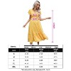 Coolmee Women Summer Boho Floral Short Sleeve V Neck Ruffle A-Line High Waist Maternity Dress With Belt - 4 of 4