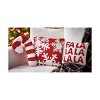 tag 12" x 18" Christmas Red & White Candy Cane Shaped Cotton Accent Decorative Throw Pillow - 2 of 2