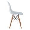 Dolonm Black chair,set of 4,KD leg,plastic seat - 3 of 4