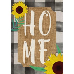 Briarwood Lane Farm House Home Summer Burlap Garden Flag Sunflowers Double-Sided 18" x 12.5" - 1 of 4
