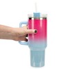 Elanze Designs 40 oz Stainless Steel, Large Water Bottle, Coffee Mug, Spill & Leak Resistant, Thermal Travel Tumbler With Handle, Lid & Straw, Hot - 4 of 4