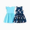 PATPAT Disney Princess Frozen Elsa Anna Toddler Girl Dresses 2 Pack 2pk Sleeveless and Ruffle Sleeve Dress Set 2-6 Years - 2 of 4
