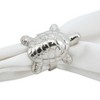 Saro Lifestyle Turtle Napkin Ring, Silver (Set of 4) - 4 of 4