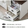 Nightstand with Charging Station & 2 Drawer, Farmhouse End Table for Bedroom, Living Room - 3 of 4