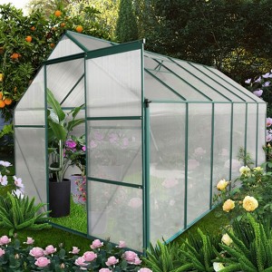 NicBex 6*10ft Polycarbonate Greenhouse with UV ProtectionLarge Walk-in Storage Shed with Adjustable Vent Window and Lockable Hinged Door - 1 of 4