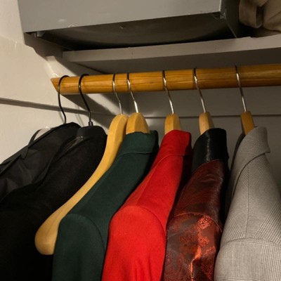 2pcs/set Men's Suit Hangers With Clips, Wide Shoulder Anti-slip Clothes  Hanger