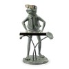 SPI Home Jazzy Keyboard Frog Garden Sculpture – 20" Tall Whimsical Metal Musician Décor, Outdoor Frog Statue with Piano - 3 of 3