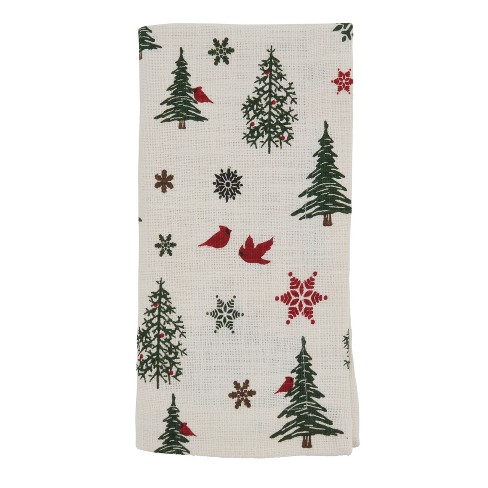 Saro Lifestyle Embroidered Reindeer Design Hemstitched Trim Border Cotton  Napkin (set Of 6), 20x20, White : Target