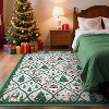 TackView Christmas Runner Rug, Santa Reindeer Holiday Accent Rug Non Slip Washable Xmas Carpet, for Kitchen Bedroom Nursery - 2 of 4